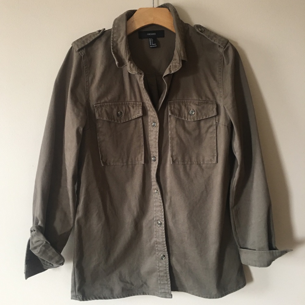 Forever 21 Shacket Shirt Jacket Small